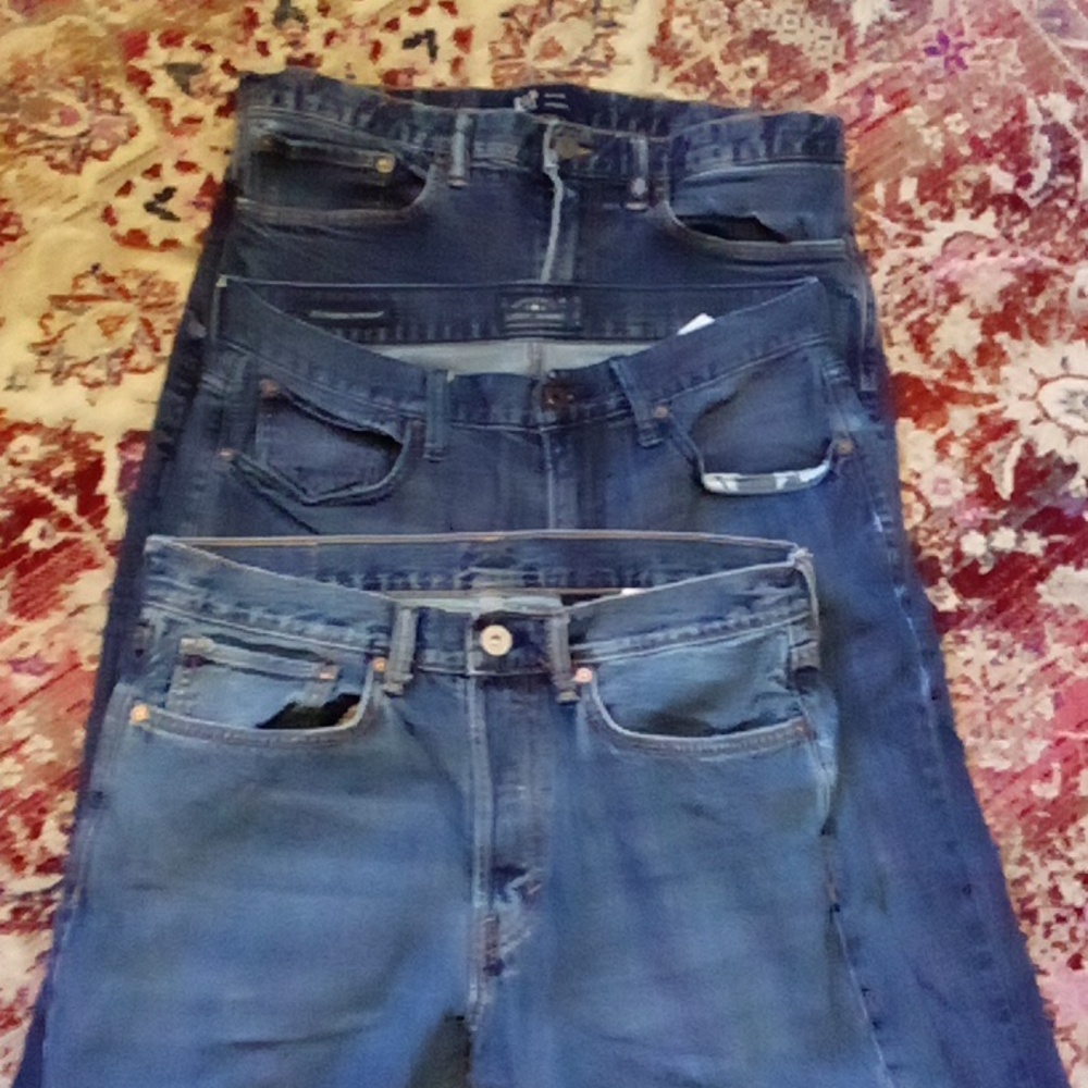 Blue Jeans Bundle 32" Waist 30" L Gap Lucky Brand & Denim Great Condition